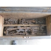 Image 4 : LG. STORAGE BOX W/BRASS PLATE & MISC. WRENCHES, ETC. INSIDE