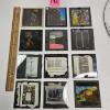 Image 10 : 2 LG. CANDLES, BELT BUCKLE, HAT, INSULATORS, MAGIC LANTERN SLIDES, ETC.