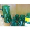 Image 2 : GREEN BLENKO GLASSES & WATER PITCHER