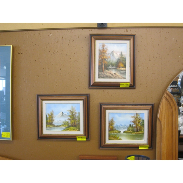 3 SM. FRAMED PAINTINGS