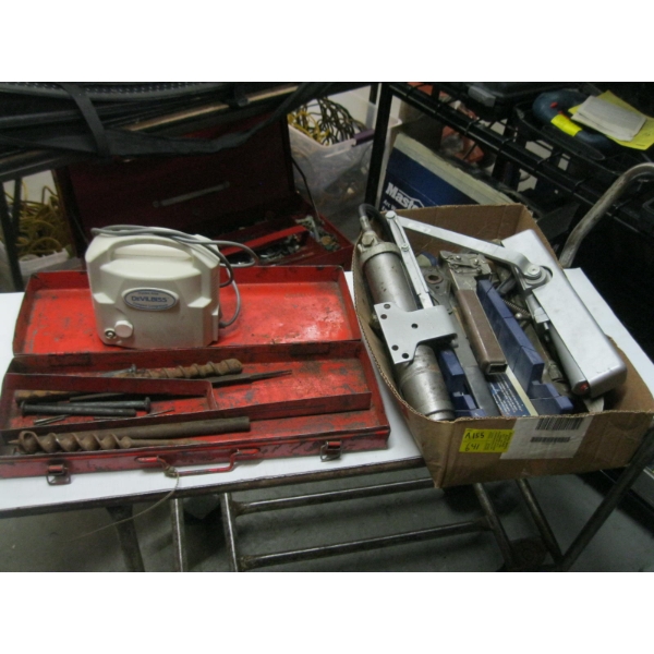 MISC. STAPLER, GREASE GUN, PULMO-AIDE UNIT, ETC.