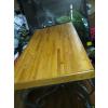 Image 6 : UNIQUE LEATHER STOOL & METAL BASE WOOD TOP COFFEE TABLE