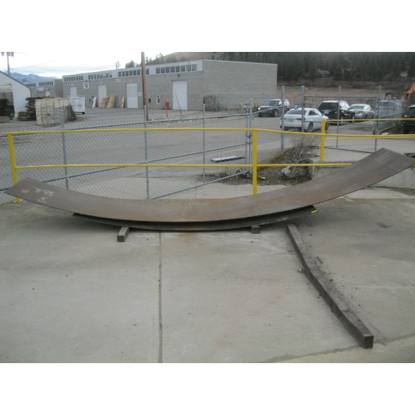 2 LG. FLAT STEEL CURVED PIECES
