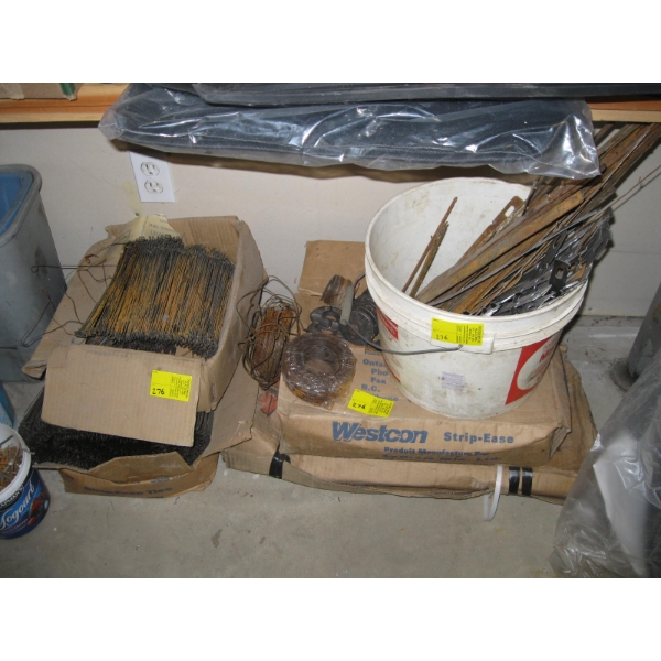 LG. LOT ASST. TIE WIRE, STRIP TIES, ETC.