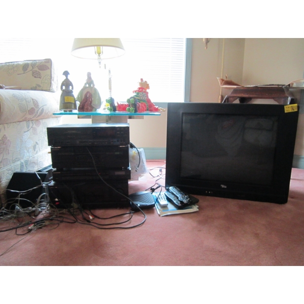 ELECTROHOME STEREO SYSTEM W/SPEAKERS, CD PLAYER, DUAL CASSETTE, VHS