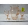 Image 1 : JUG & 2 CUPS OF PINK DEPRESSION GLASS