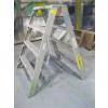 Image 1 : 4' FEATHERLIGHT FOLD OUT DOUBLE SIDED LADDER - ONE SIDE DAMAGED