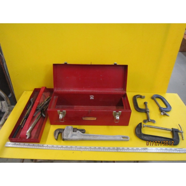 RED TOOLBOX W/MISC. TOOLS