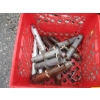 Image 2 : 2 SCAFFOLD SCISSOR BARS (DIFFERENT LENGTHS) & RED CRATE OF EXTENDER PIECES