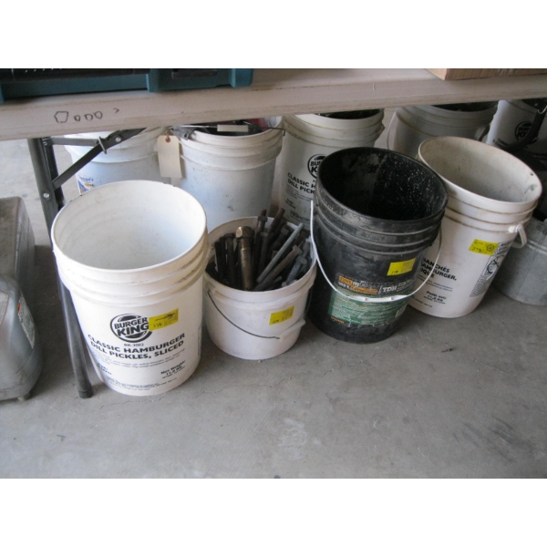 4 BUCKETS OF ASST. LG. BOLTS, ETC.