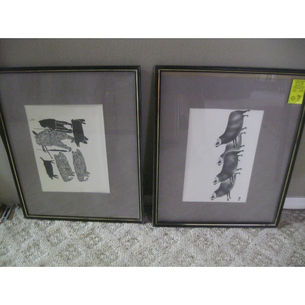 2 FRAMED BLACK & WHITE PRINTS