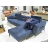 Image 2 : BLUE SOFA W/CHAISE EXTENSION