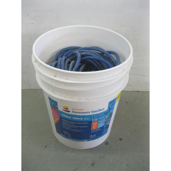 BUCKET OF BLUE EXTENSION CORD