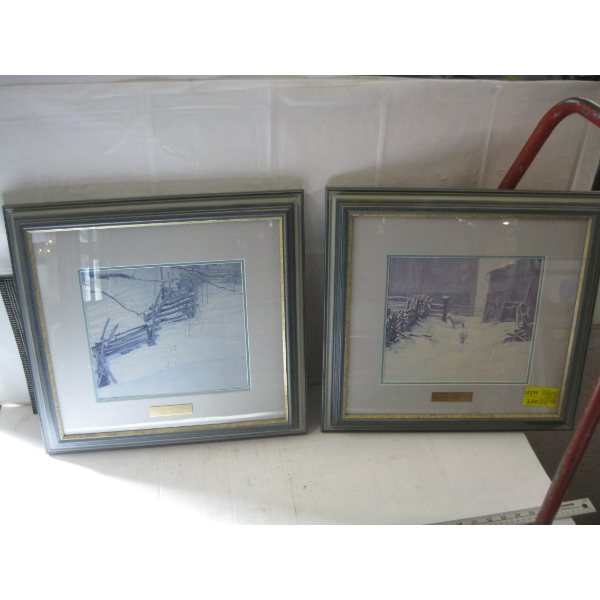 2 FRAMED PICTURES BY ROBERT BATEMAN - "IN FOR THE EVENING" & "WINDOW INTO ONTARIO"