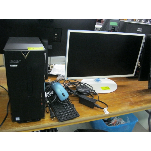ACER ASPIRE COMPUTER W/SAMSUNG MONITOR, KEYBOARD, MOUSE