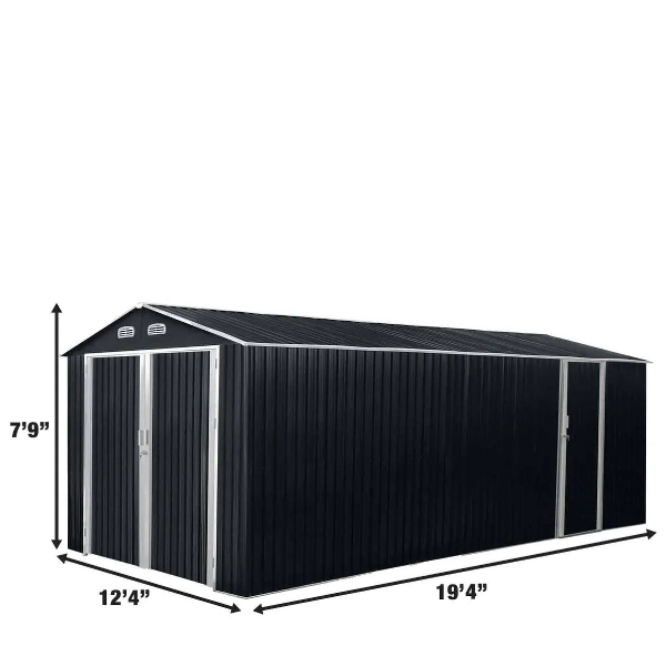 TMG INDUSTRIAL 13'X20' GARAGE METAL SHED