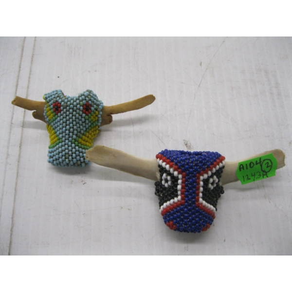2 BEADED VERTEBRAE SCARF SLIDES