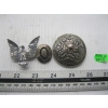 Image 1 : 3 SILVER PIECES - BELT SLIDE ON, EAGLE PIN, ETC.