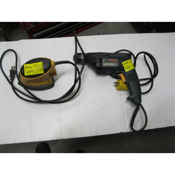 PALM SANDER & A BOSCH DRILL