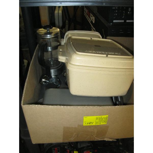 2 BOXES OF MISC. CANNISTERS, LITTONWARE, ETC.