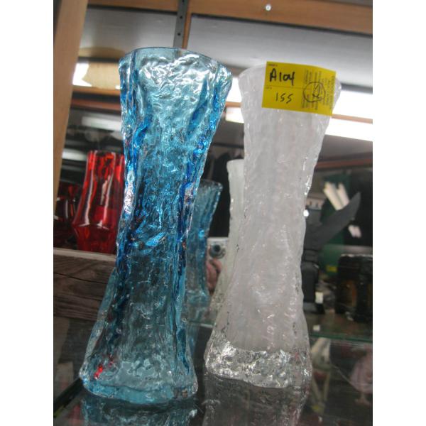 BLUE & WHITE INGRID GLASS VASES