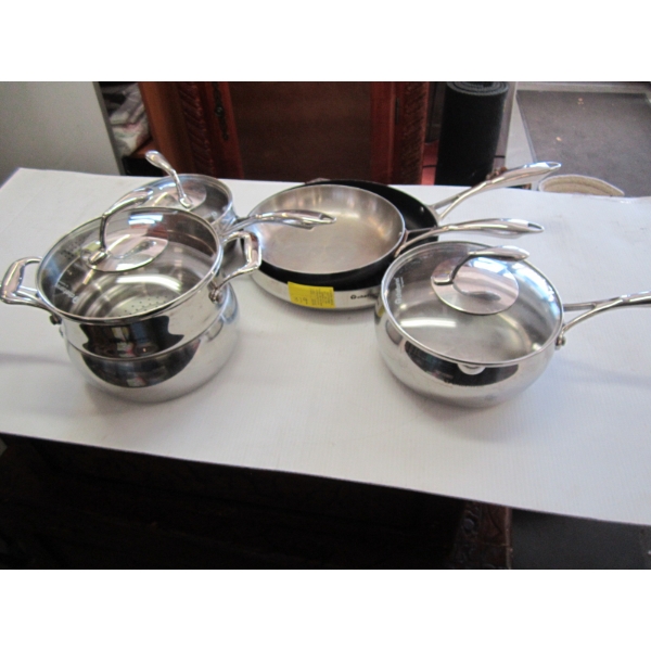 CHEF SERIES BY TUPPERWARE STAINLESS STEEL POTS