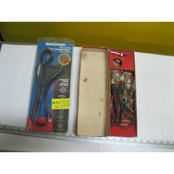MASTERCRAFT STRAP WRENCH & A SOLDERING IRON