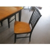 Image 5 : LG. DINING TABLE W/6 WOOD FRAMED CHAIRS & LEAF
