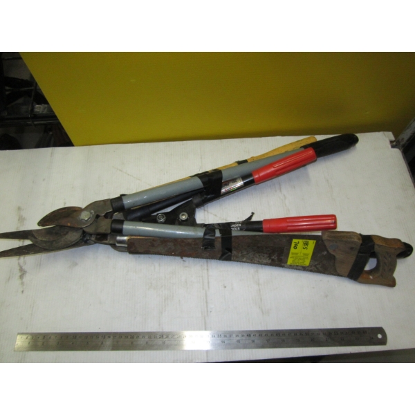 BUNDLE OF PRUNERS & GRASS CLIPPERS