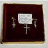 Image 1 : 14KT DIAMOND CROSS EARRINGS & PENDANT