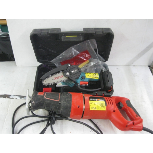 SPITFIRE SAWZALL & MINI HANDHELD CHAINSAW - NO CHARGER