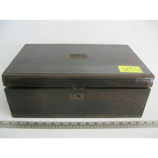 FLIP OPEN ANTIQUE WRITING BOX