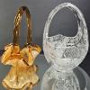 Image 7 : LEAD CRYSTAL & BLOWN GLASS CANDY DISHES