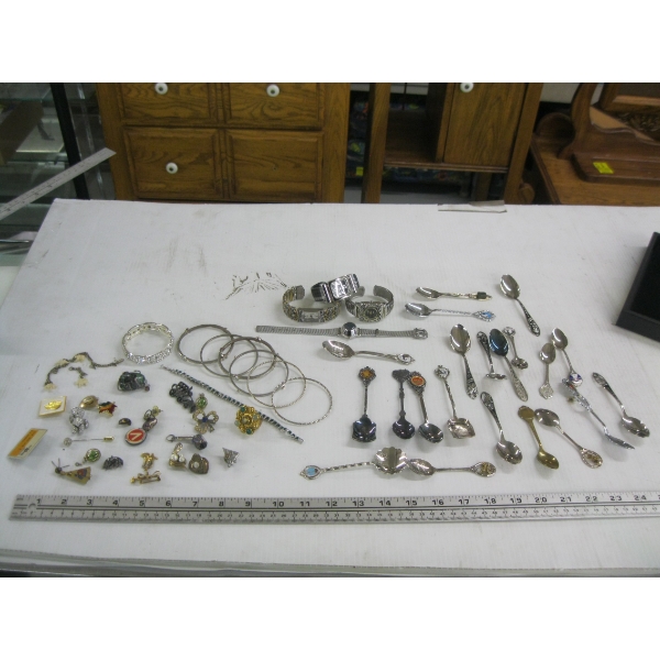 WATCHES, BRACELET, PENDANTS, COLLECTOR SPOONS, ETC.