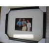 Image 6 : ASST. PICTURE FRAMES & A BRASS & BLUE BASED LAMP