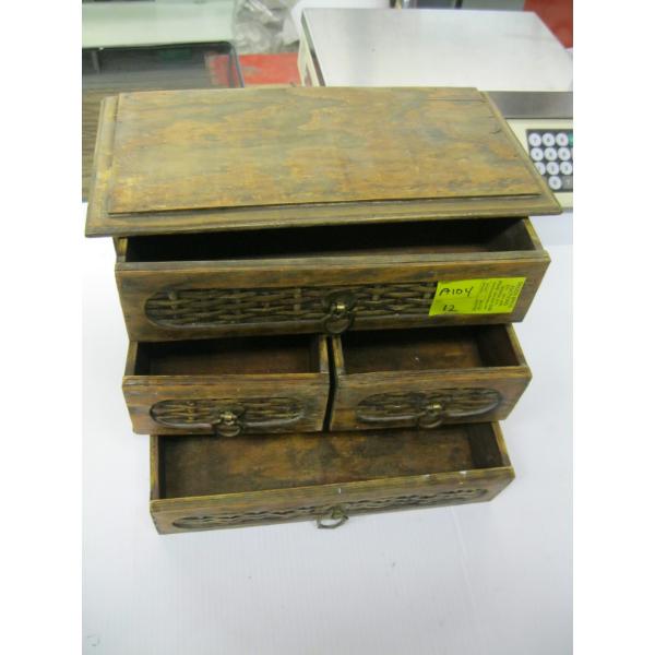 SM. 4 DRAWER WOODEN CABINET