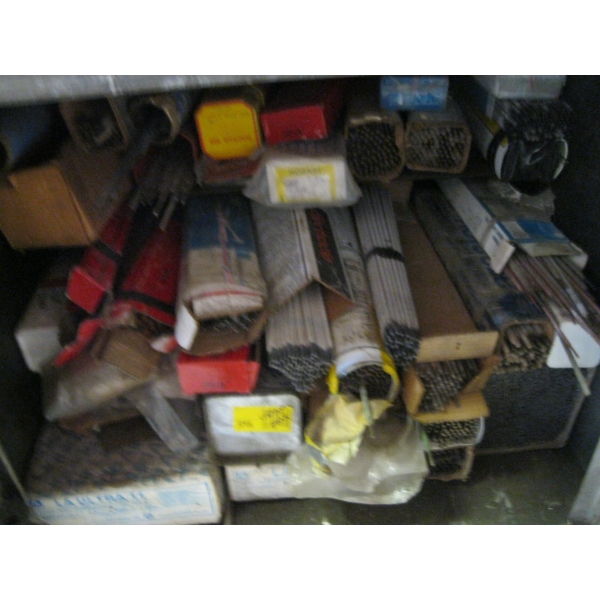 CONTENTS OF CABINET - LG. LOT OF ASST. STICK WELDING ROD