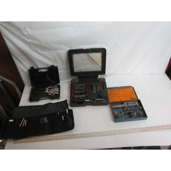 ASST. CASED TOOLS - METAL PUNCH, BIT SETS, ETC.