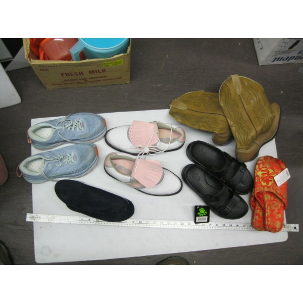 ASST. FOOTWEAR: RUNNING SHOES, GOLF SHOES, COWBOY BOOTS, ETC.