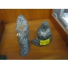 Image 1 : 2 LG. WOLF SCULPTURE FIGURINES