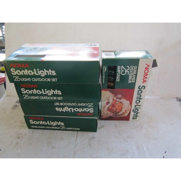 5 BOXES OF NOMA SANTA LIGHTS IN BOX