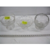 Image 1 : 3 FOOTED VINTAGE GLASS BOWLS