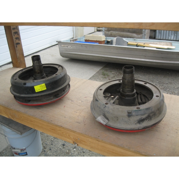 SET OF BRAKE DRUMS & HUBS FOR THE 1949 KB5 TRUCK