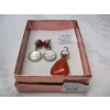 Image 2 : STERLING SILVER (.925) RED CORAL PENDANT & EARRINGS, 15G