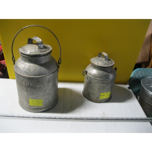 2 SM. METAL CREAM CANS