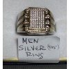 Image 1 : MENS .925 SILVER RING, SZ 8 1/2
