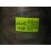 Image 3 : WOODEN TURNED VASE W/DRIED BULLRUSHES