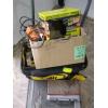 Image 1 : DEWALT TOOLBAG W/MISC. TOOLS & A BOX W/MISC. TOOLS, GARBAGE BAGS, ETC.