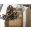 Image 3 : 2 BOXES OF MISC. CANDLE HOLDER, GNOME, GLASSES, ETC.