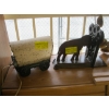 Image 2 : MISC. BOOKENDS, VASE, WALL HANGING, ETC.